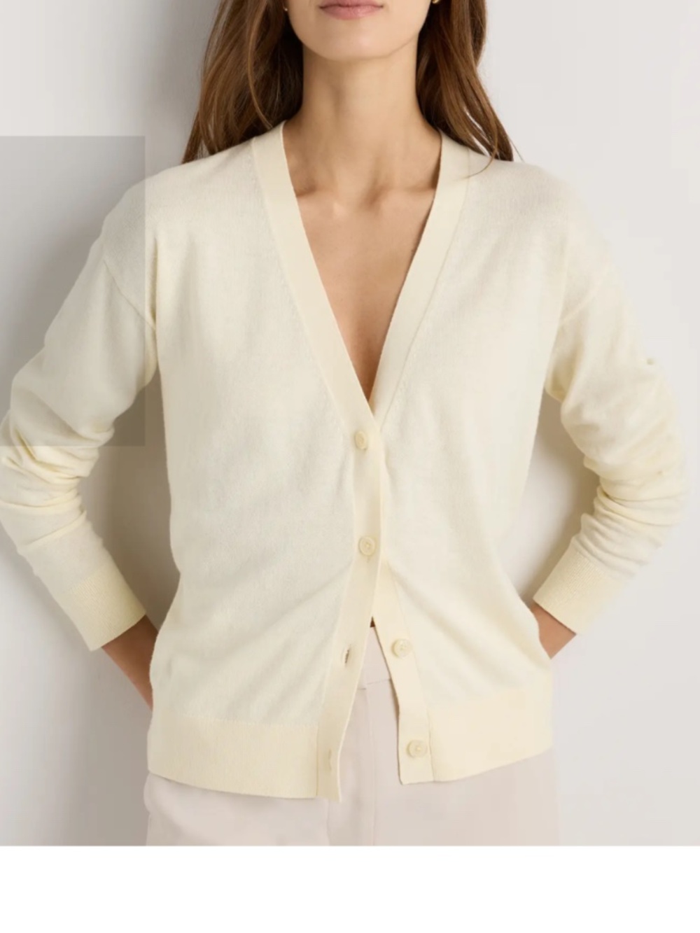 NWOT- Quince cotton/ cashmere blend cardigan